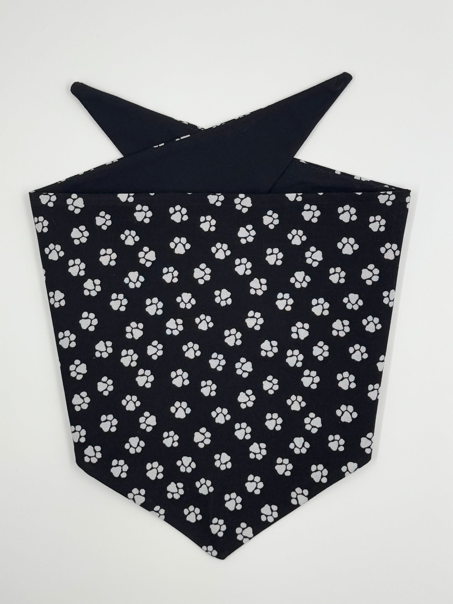 Paw Prints In The Dark Reversible Dog Bandana