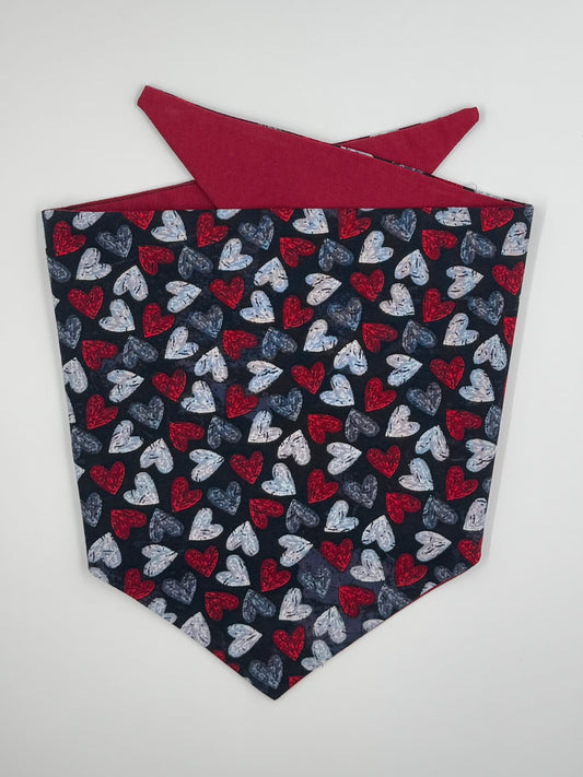 Puppy Love Charm Reversible Dog Bandana