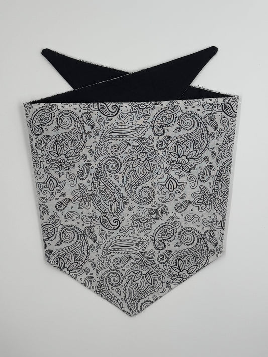 Monochrome Maverick Reversible Dog Bandana