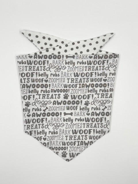 Tail Waggin’ Talk: Reversible Dog-Themed Bandana