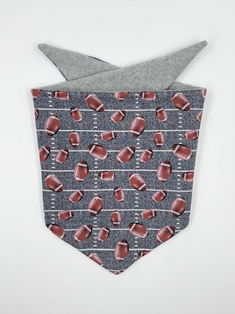 Furry First Down: Reversible Football Dog Bandana